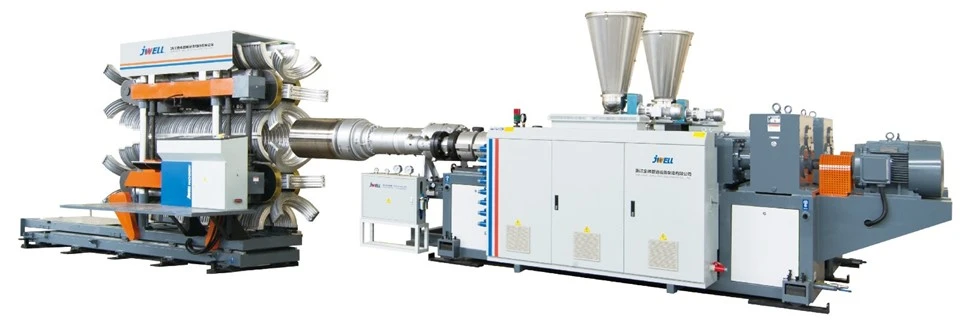HDPE、PP、PVC Vertical Type Double Wall Corrugated Pipe Production Line suppliers